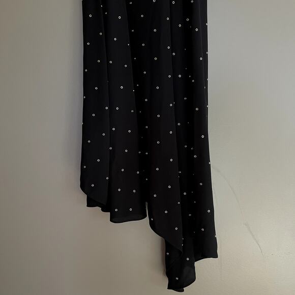 Veronica Beard Charlene Studded Crepe Dress Black Gold Size 2 Drapey Embellished - Picture 15 of 16